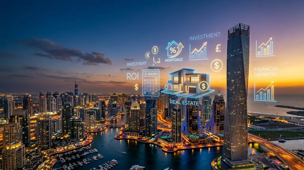 Top 10 Non Resident Mortgage in Dubai guide showing skyline and financial planning